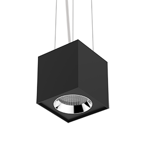 Светодиодный светильник VARTON DL-02 Cube подвесной 125х135 мм 20 Вт 3000 K 35° RAL9005 черный муар диммируемый по протоколу DALI